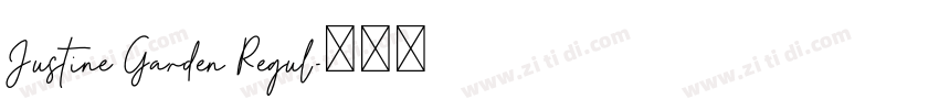 Justine Garden Regul字体转换